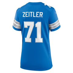 Women's Detroit Lions Kevin Zeitler Blue Game Jersey 