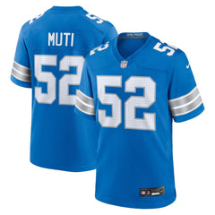 Men's Detroit Lions Netane Muti Blue Game Jersey 