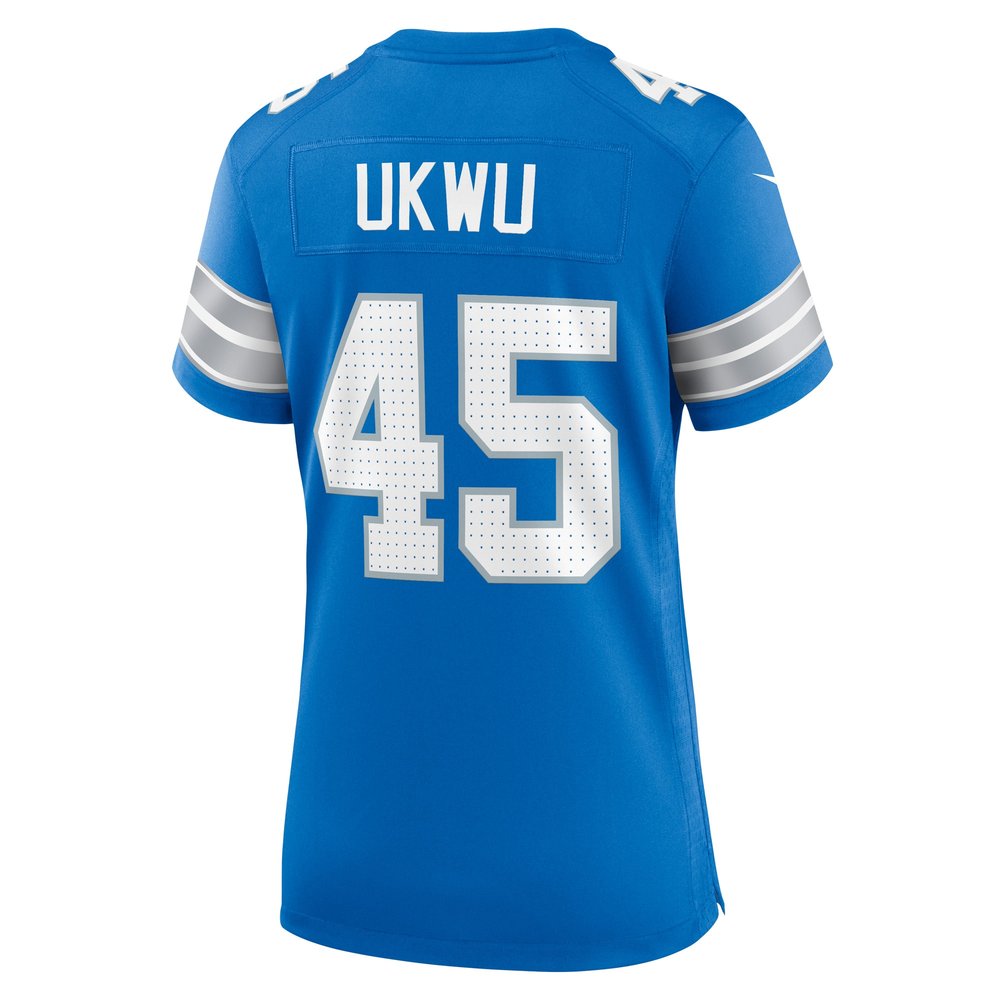 Women's Detroit Lions Isaac Ukwu Blue Game Jersey 
