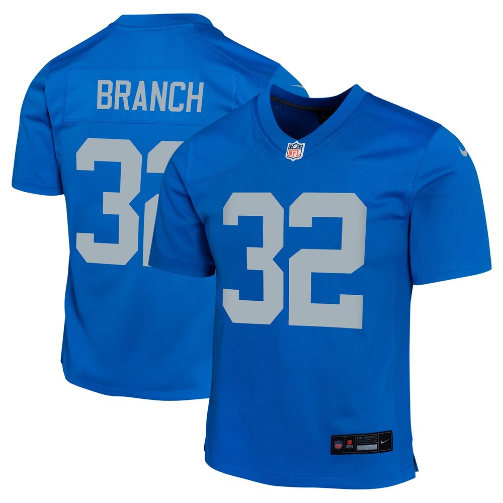 Youth Detroit Lions Brian Branch Blue Alternate Game Jersey 