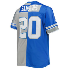 Men's Detroit Lions Barry Sanders Mitchell & Ness Blue/Silver Big & Tall Split Legacy Retired Player Replica Jersey 