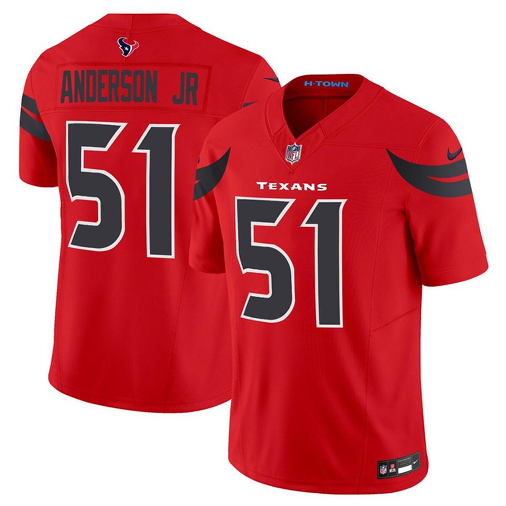 Men's Houston Texans #51 Will Anderson Jr. Red 2024 Alternate Vapor F.U.S.E. Limited Stitched Jersey 