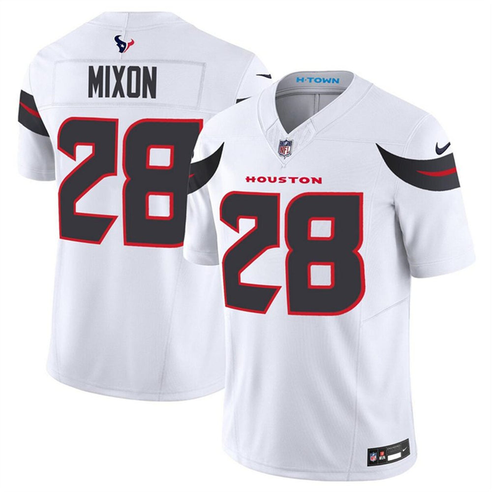 Men's Houston Texans #28 Joe Mixon White 2024 Vapor F.U.S.E. Limited Stitched Jersey 