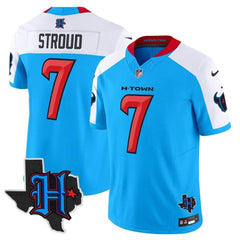 Men's Houston Texans #7 C.J. Stroud Blue/White 2024 F.U.S.E. Limited Stitched Jersey 