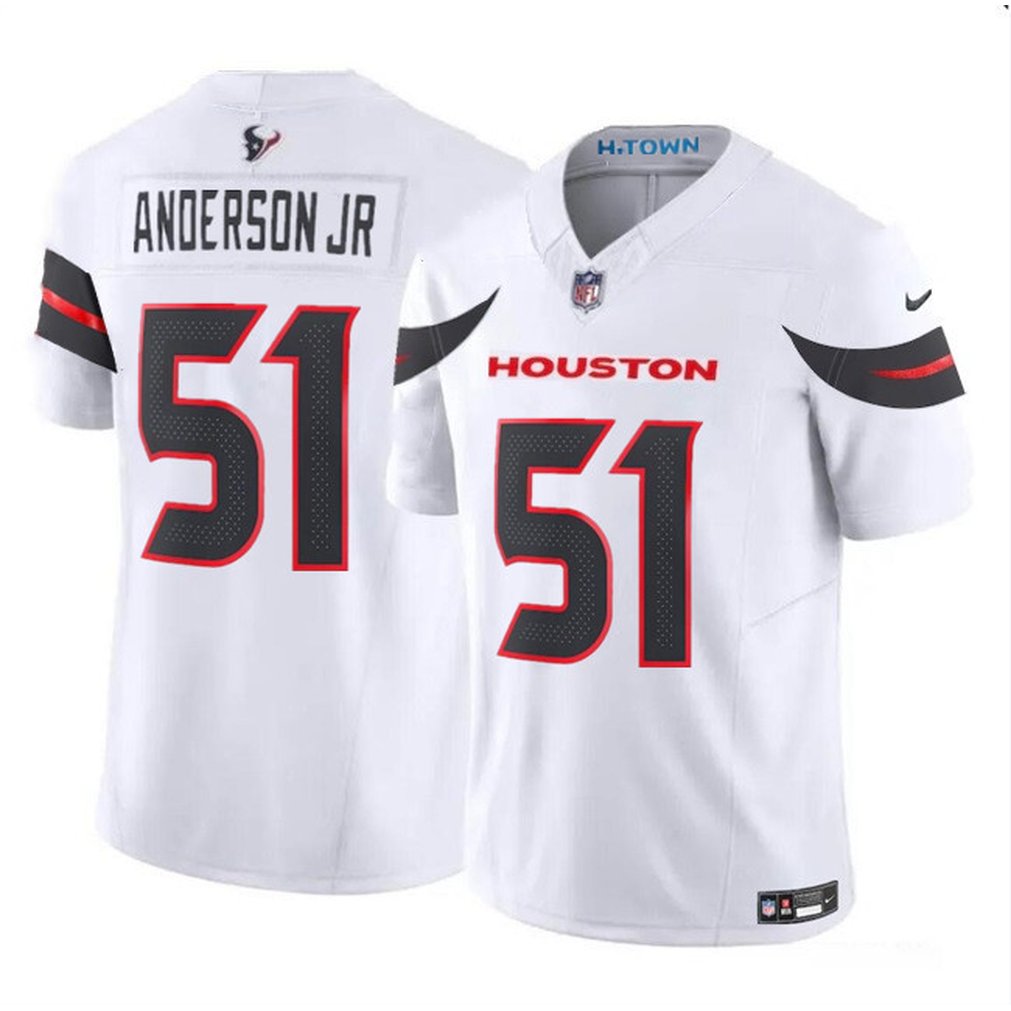 Men's Houston Texans #51 Will Anderson Jr. White 2024 Vapor F.U.S.E. Limited Stitched Jersey 