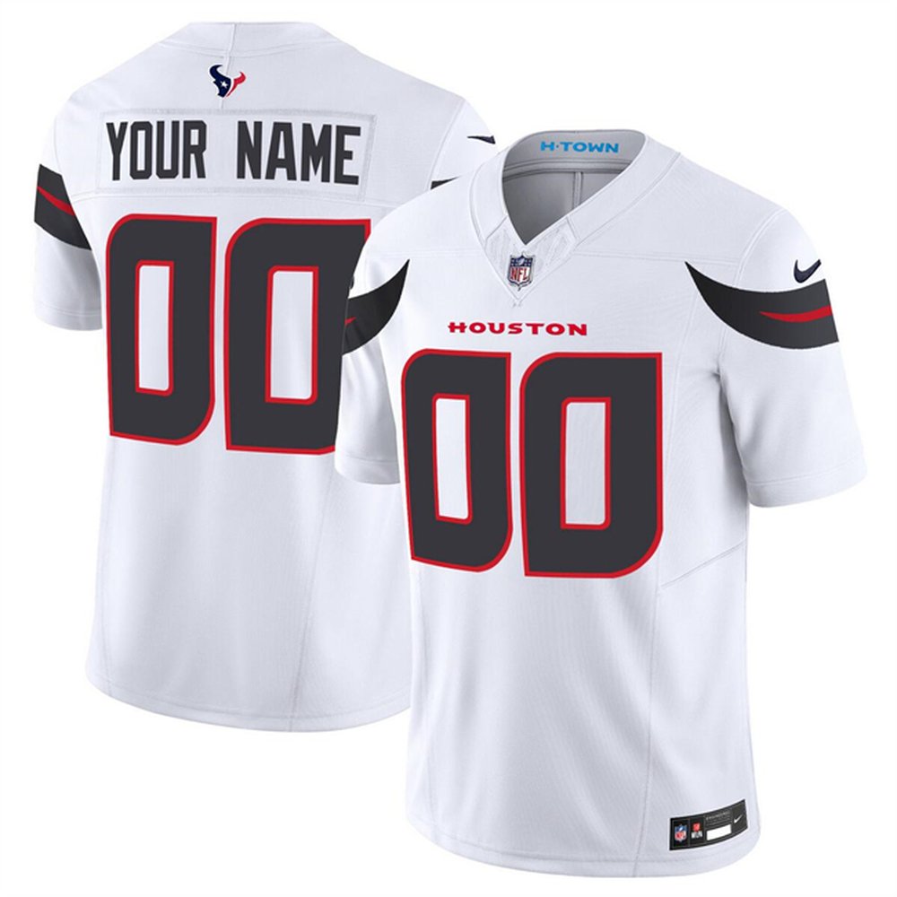 Men's Houston Texans Active Player Custom White 2024 Vapor F.U.S.E. Limited Stitched Jersey 