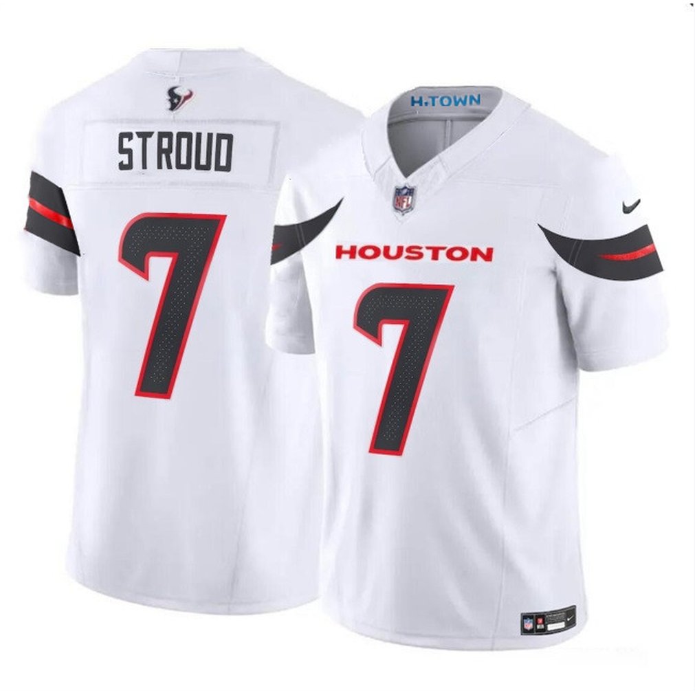 Men's Houston Texans #7 C.J. Stroud White 2024 Vapor F.U.S.E. Limited Stitched Jersey 