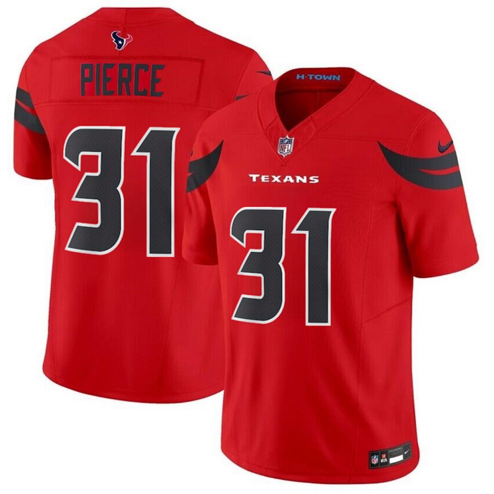 Men's Houston Texans #31 Dameon Pierce Red 2024 Alternate F.U.S.E Vapor Stitched jersey 
