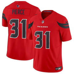 Men's Houston Texans #31 Dameon Pierce Red 2024 Alternate F.U.S.E Vapor Stitched jersey 