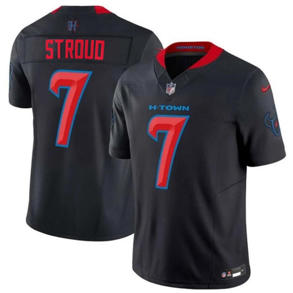 Men's Houston Texans #7 C.J. Stroud Navy 2024 2nd Alternate F.U.S.E Vapor Stitched jersey 