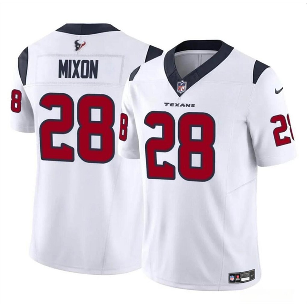 Men's Houston Texans #28 Joe Mixon White 2024 F.U.S.E Vapor Untouchable Stitched Football Jersey 