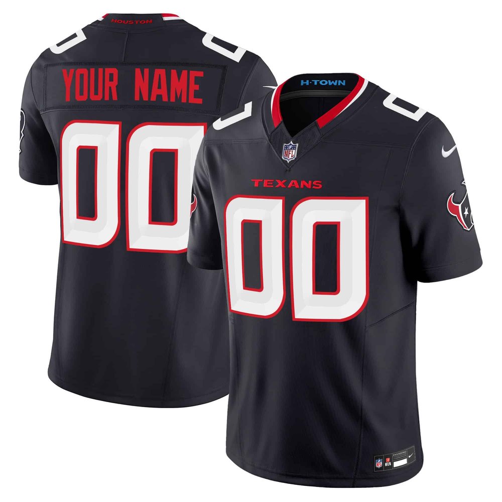 Men's Custom Navy Houston Texans Vapor F.U.S.E. Limited Jersey 
