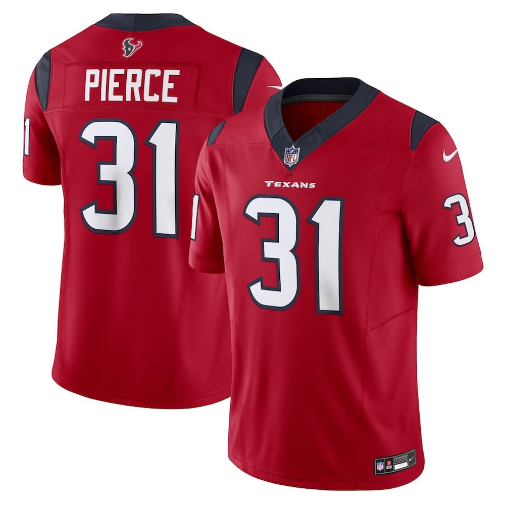 Men's Dameon Pierce Red Houston Texans #31 Vapor F.U.S.E. Limited Jersey 