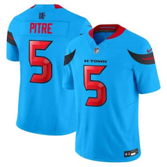 Men's Jalen Pitre Blue Houston Texans #5 Vapor F.U.S.E. Limited Jersey 
