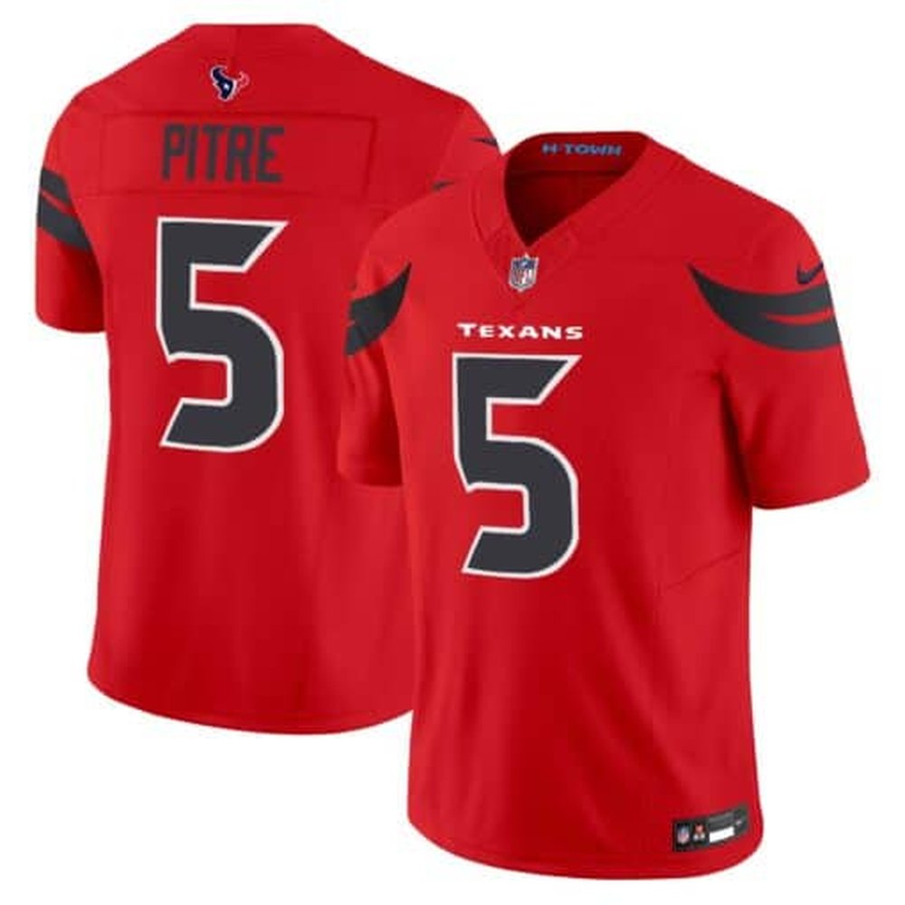 Men's Jalen Pitre Red Houston Texans #5 Vapor F.U.S.E. Limited Jersey 