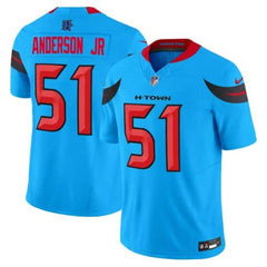 Men's Will Anderson Jr. Blue Houston Texans #51 Vapor F.U.S.E. Limited Jersey 