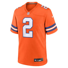 Men's Denver Broncos Patrick Surtain II Orange Mile High Collection 1977 Throwback Player Game Jersey 