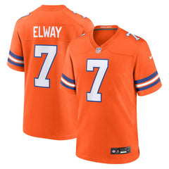Men's Denver Broncos John Elway Orange Mile High Collection 1977 Throwback Retired Player Game Jersey 
