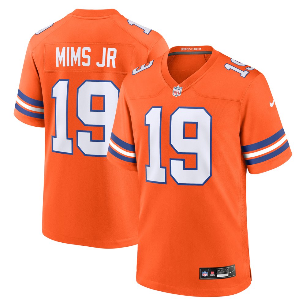 Men's Denver Broncos Marvin Mims Jr Orange Mile High Collection 1977 Throwback Player Game Jersey 