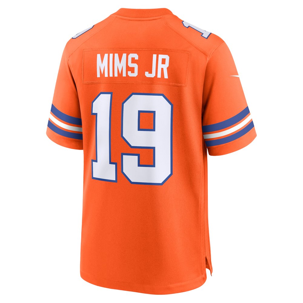 Men's Denver Broncos Marvin Mims Jr Orange Mile High Collection 1977 Throwback Player Game Jersey 