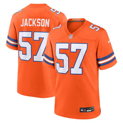Men's Denver Broncos Tom Jackson Orange Mile High Collection 1977 Throwback Retired Player Game Jersey 