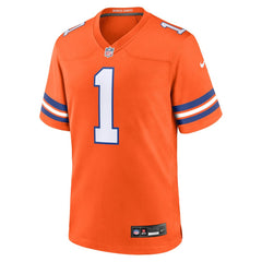 Men's Denver Broncos Jason Elam Orange Mile High Collection 1977 Throwback Retired Player Game Jersey 
