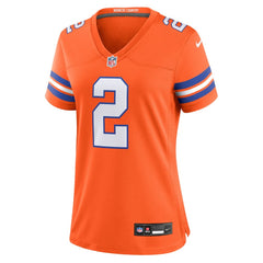 Women's Denver Broncos Patrick Surtain II Orange Mile High Collection 1977 Throwback Player Game Jersey 