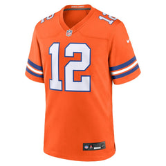 Men's Denver Broncos Tim Patrick Orange Mile High Collection 1977 Throwback Player Game Jersey 