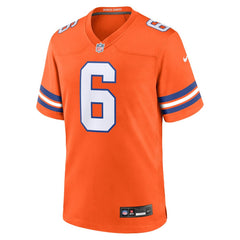 Men's Denver Broncos P.J. Locke III Orange Mile High Collection 1977 Throwback Player Game Jersey 