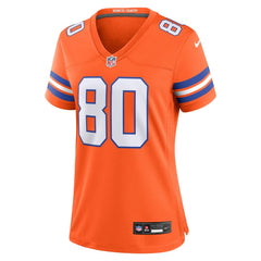 Women's Denver Broncos Rod Smith Orange Mile High Collection 1977 Throwback Retired Player Game Jersey 