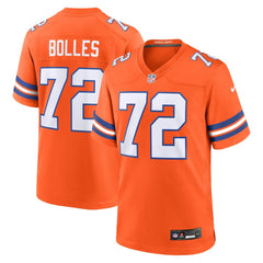 Men's Denver Broncos Garrett Bolles Orange Mile High Collection 1977 Throwback Player Game Jersey 