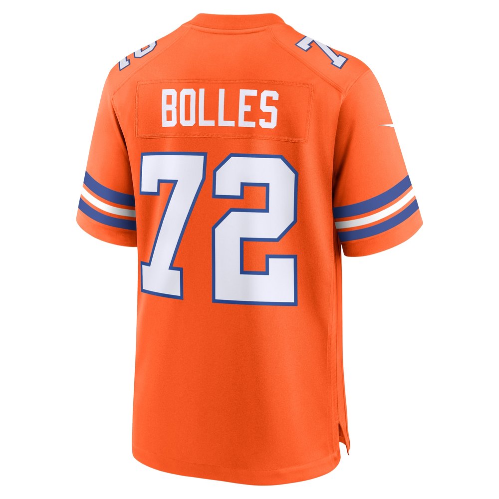 Men's Denver Broncos Garrett Bolles Orange Mile High Collection 1977 Throwback Player Game Jersey 
