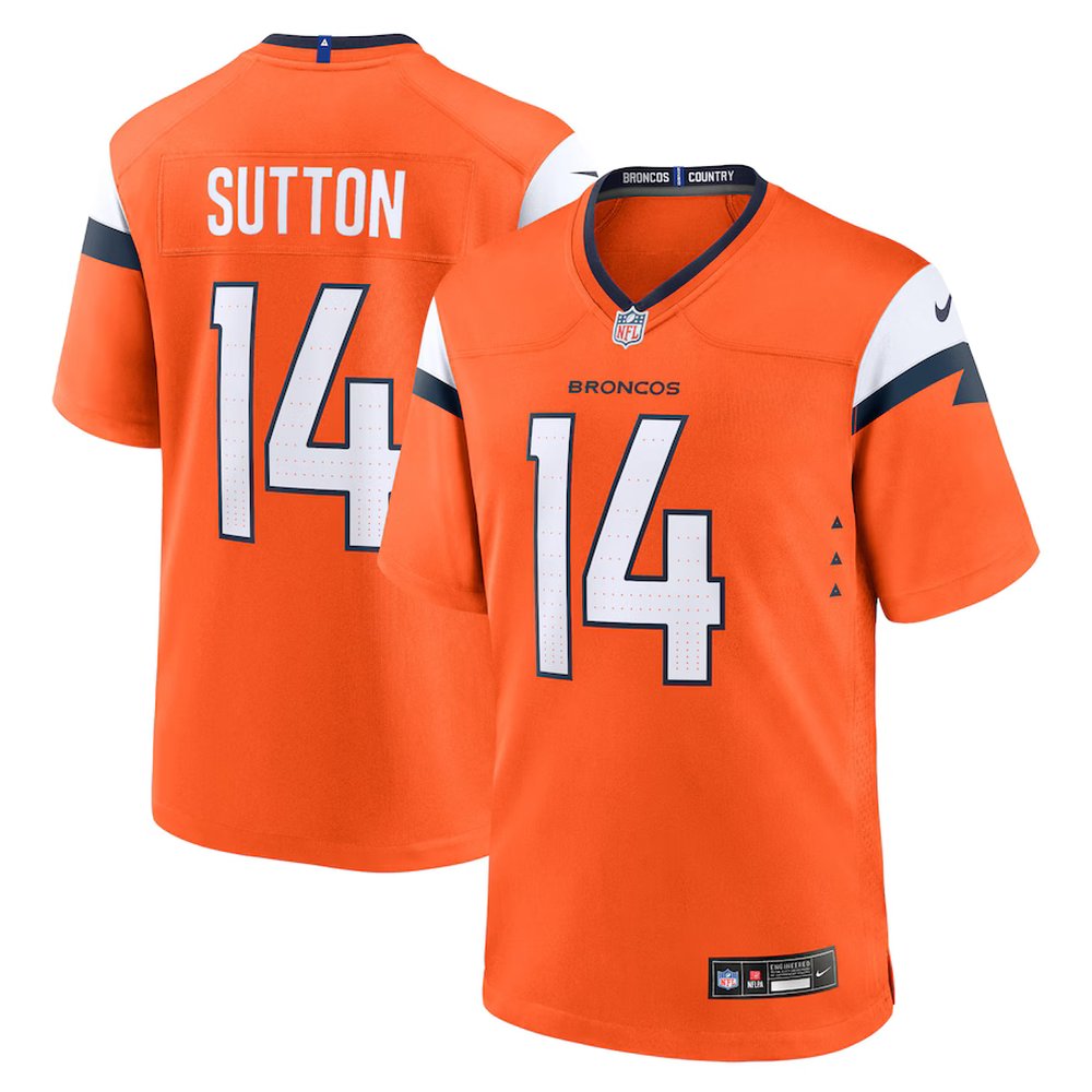 Men's Denver Broncos Courtland Sutton Orange Mile High Collection Game Jersey 