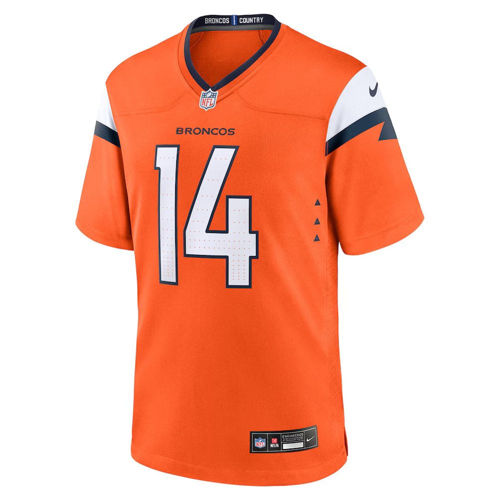 Men's Denver Broncos Courtland Sutton Orange Mile High Collection Game Jersey 