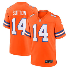 Men's Denver Broncos Courtland Sutton Orange Mile High Collection 1977 Throwback Player Game Jersey 