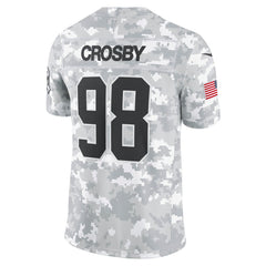 Men's Las Vegas Raiders Maxx Crosby Arctic Camo 2024 Salute to Service Limited Jersey 