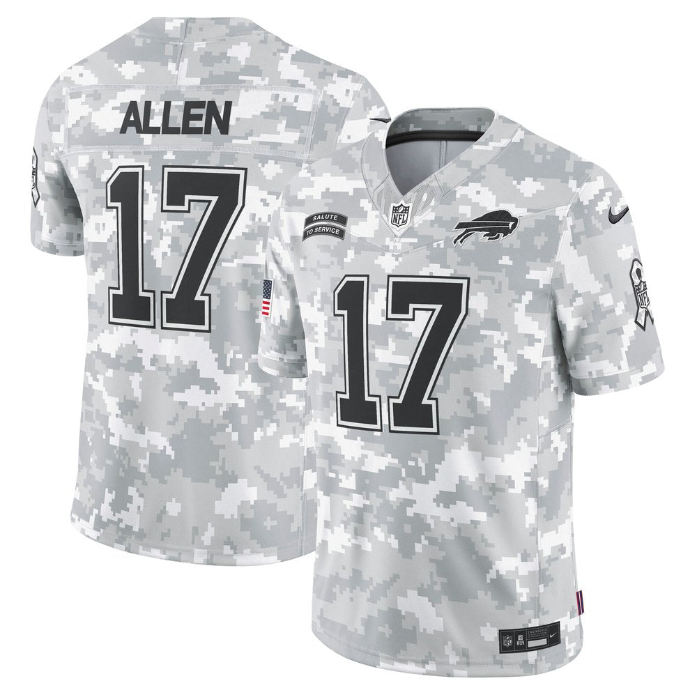 Men's Buffalo Bills Josh Allen Arctic Camo 2024 Salute to Service Limited Jersey 