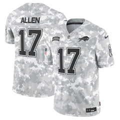 Men's Buffalo Bills Josh Allen Arctic Camo 2024 Salute to Service Limited Jersey 