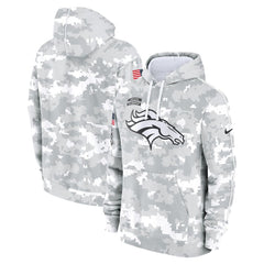 Men's Denver Broncos Arctic Camo 2024 Salute to Service Club Fleece Pullover Hoodie 