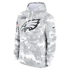 Men's Philadelphia Eagles Arctic Camo 2024 Salute to Service Club Fleece Pullover Hoodie 
