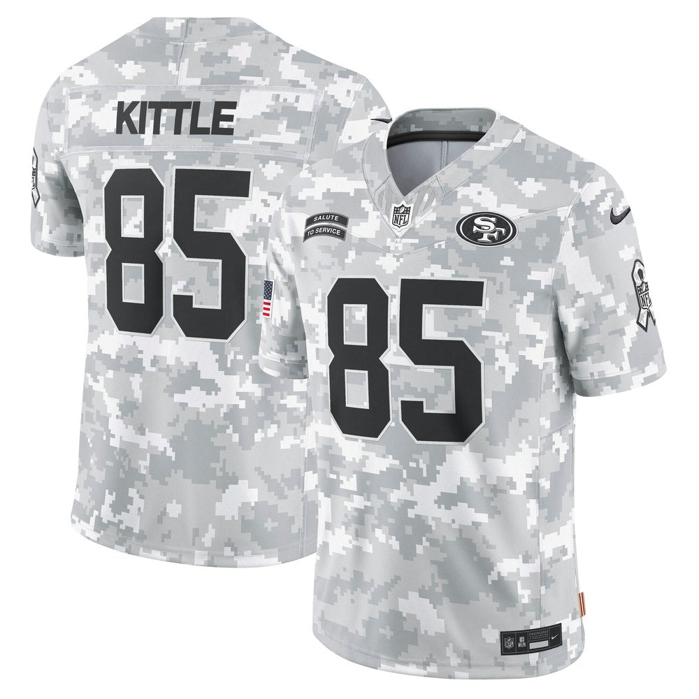 Men's San Francisco 49ers George Kittle Arctic Camo 2024 Salute to Service Limited Jersey 
