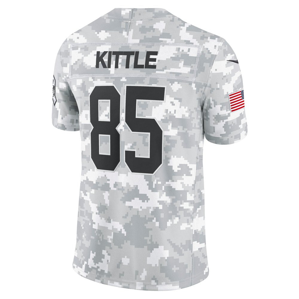 Men's San Francisco 49ers George Kittle Arctic Camo 2024 Salute to Service Limited Jersey 