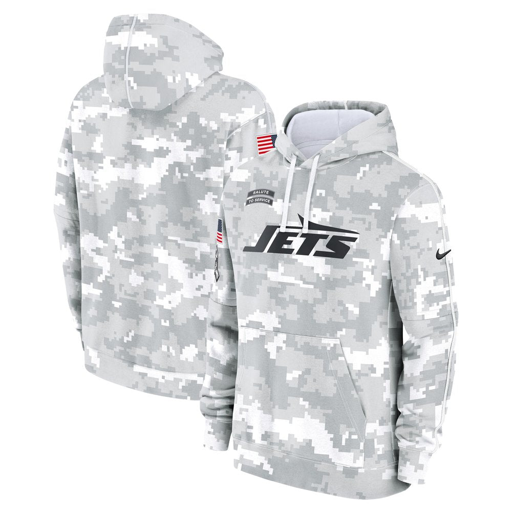 Men's New York Jets Arctic Camo 2024 Salute to Service Club Fleece Pullover Hoodie 