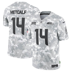 Men's Seattle Seahawks DK Metcalf Arctic Camo 2024 Salute to Service Limited Jersey 