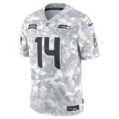 Men's Seattle Seahawks DK Metcalf Arctic Camo 2024 Salute to Service Limited Jersey 