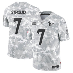 Men's Houston Texans C.J. Stroud Arctic Camo 2024 Salute to Service Limited Jersey 