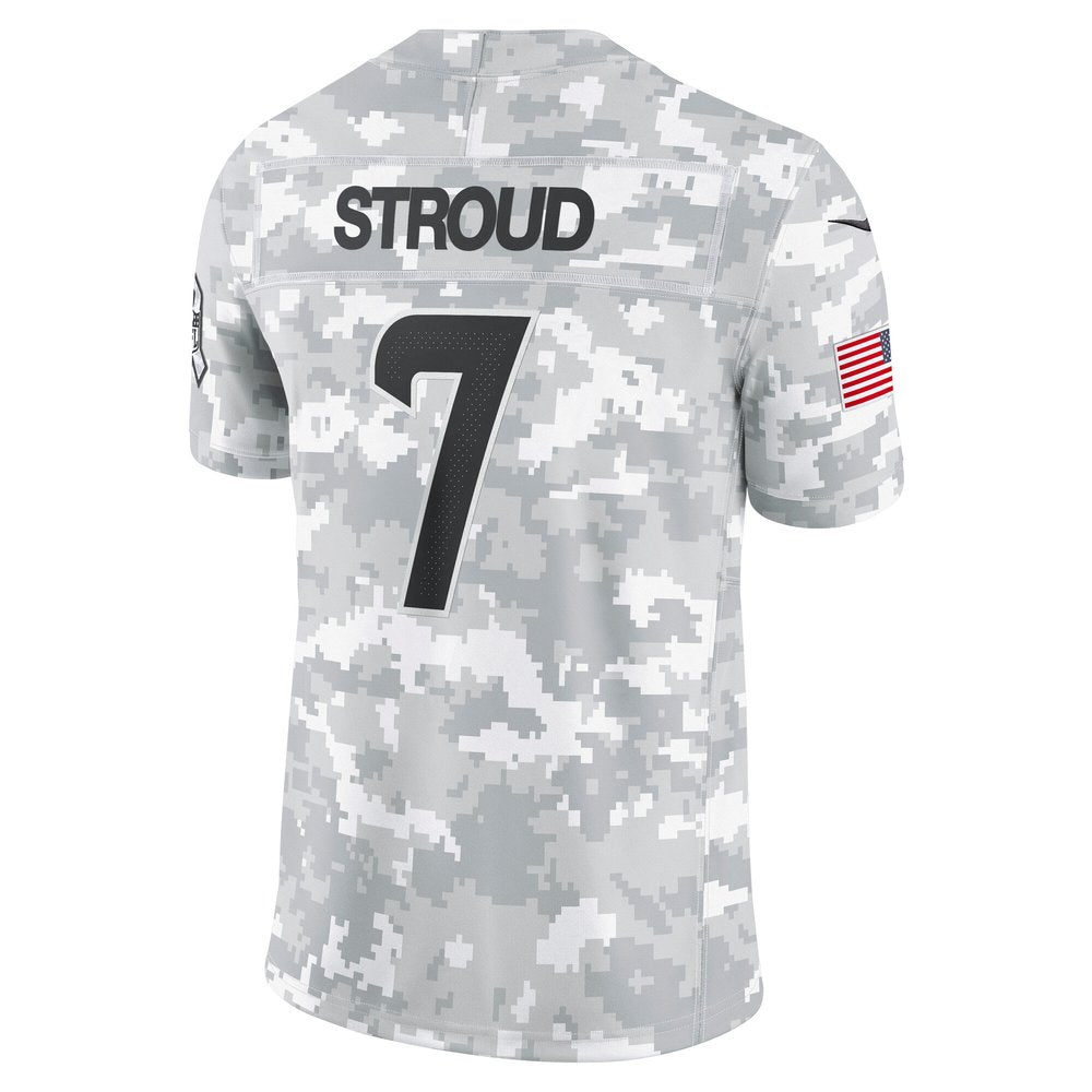 Men's Houston Texans C.J. Stroud Arctic Camo 2024 Salute to Service Limited Jersey 