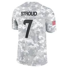 Men's Houston Texans C.J. Stroud Arctic Camo 2024 Salute to Service Limited Jersey 