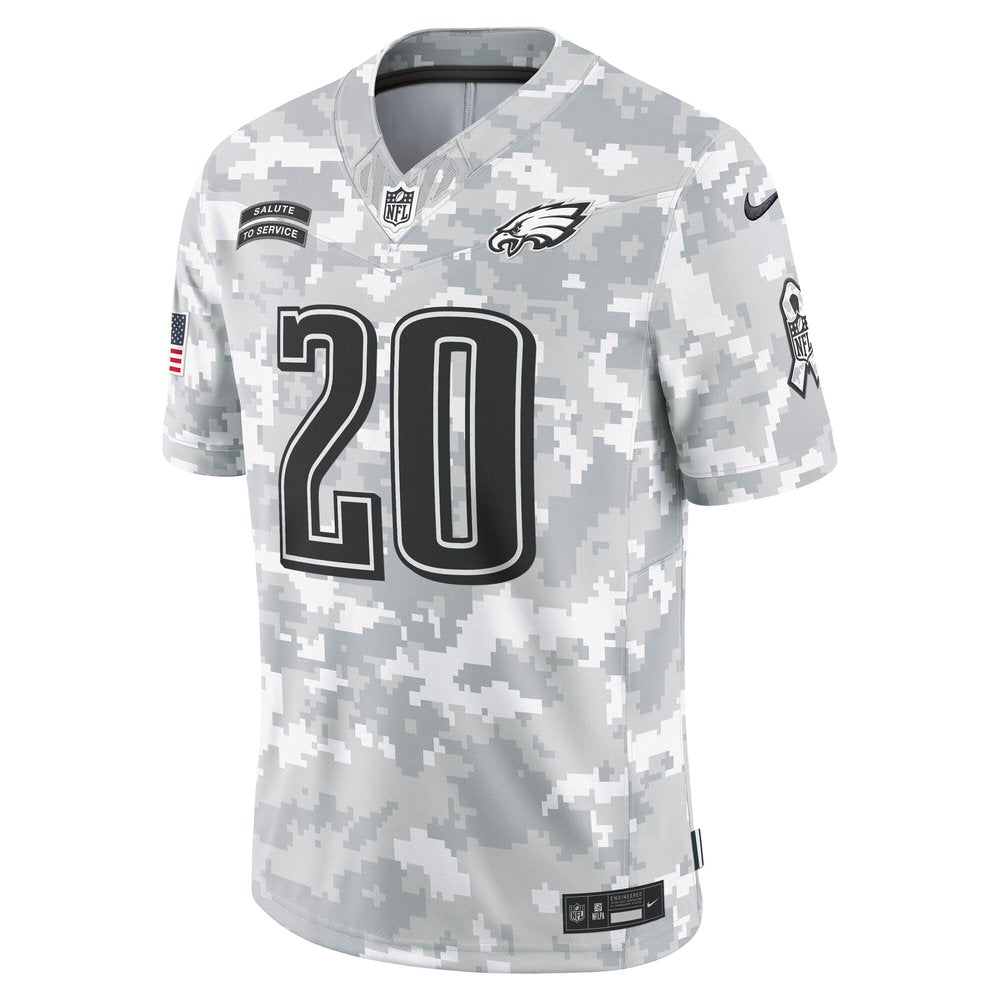 Men's Philadelphia Eagles Brian Dawkins Arctic Camo 2024 Salute to Service Retired Player Limited Jersey 