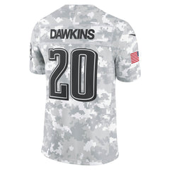 Men's Philadelphia Eagles Brian Dawkins Arctic Camo 2024 Salute to Service Retired Player Limited Jersey 